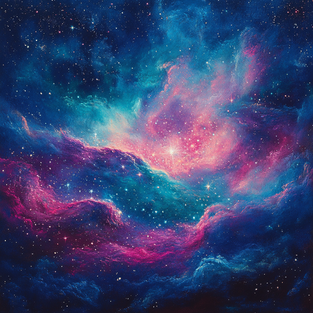 Edgar Degas Inspired Nebula Whispers Number painting