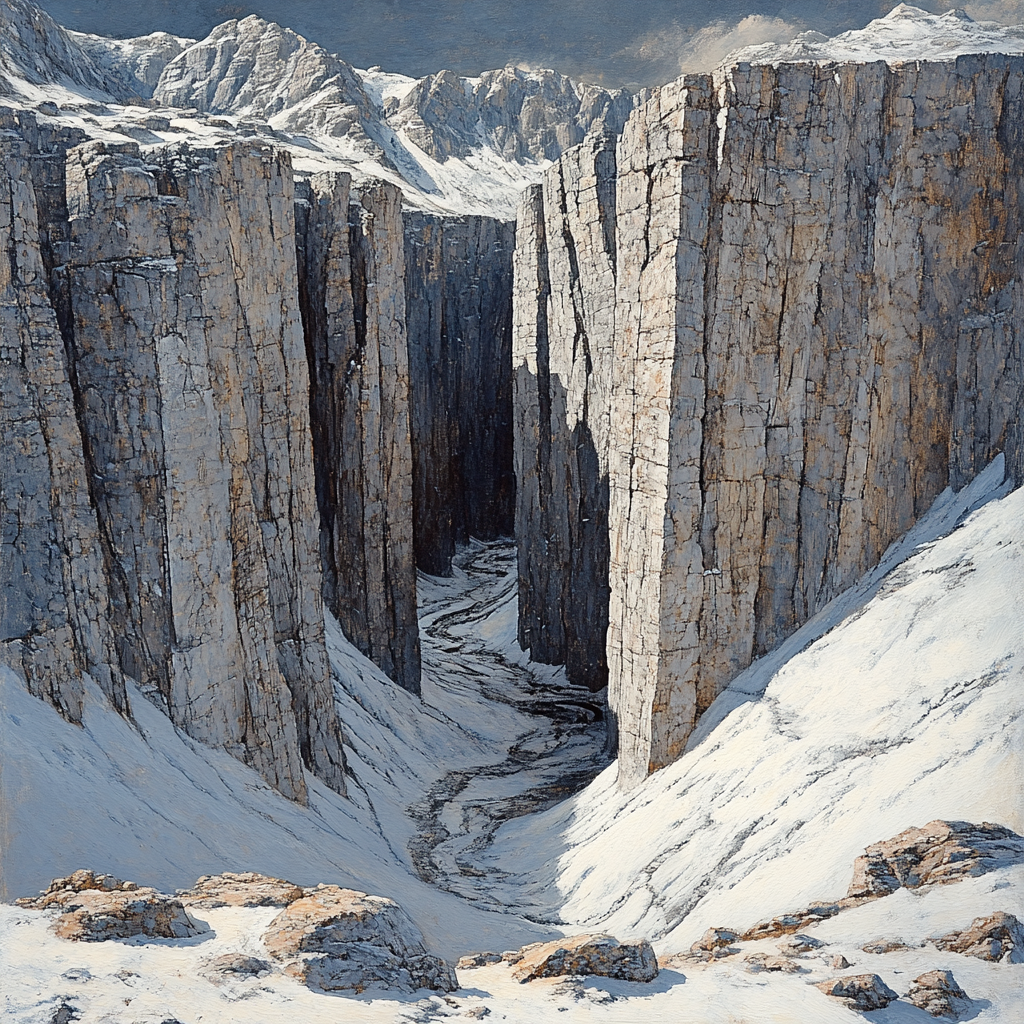 Michelangelo Inspired Granite Canyon paint by numbers