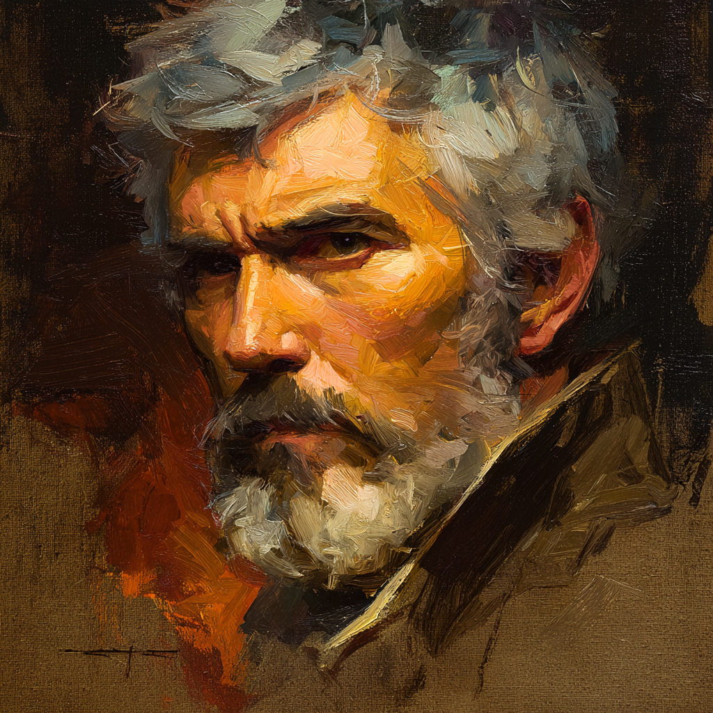 Rembrandt Inspired Old Sailor paint by number
