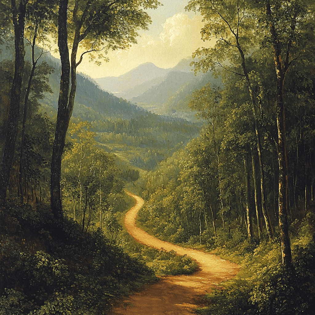 Thomas Cole Inspired Luminous Pathways Paint By Numbers