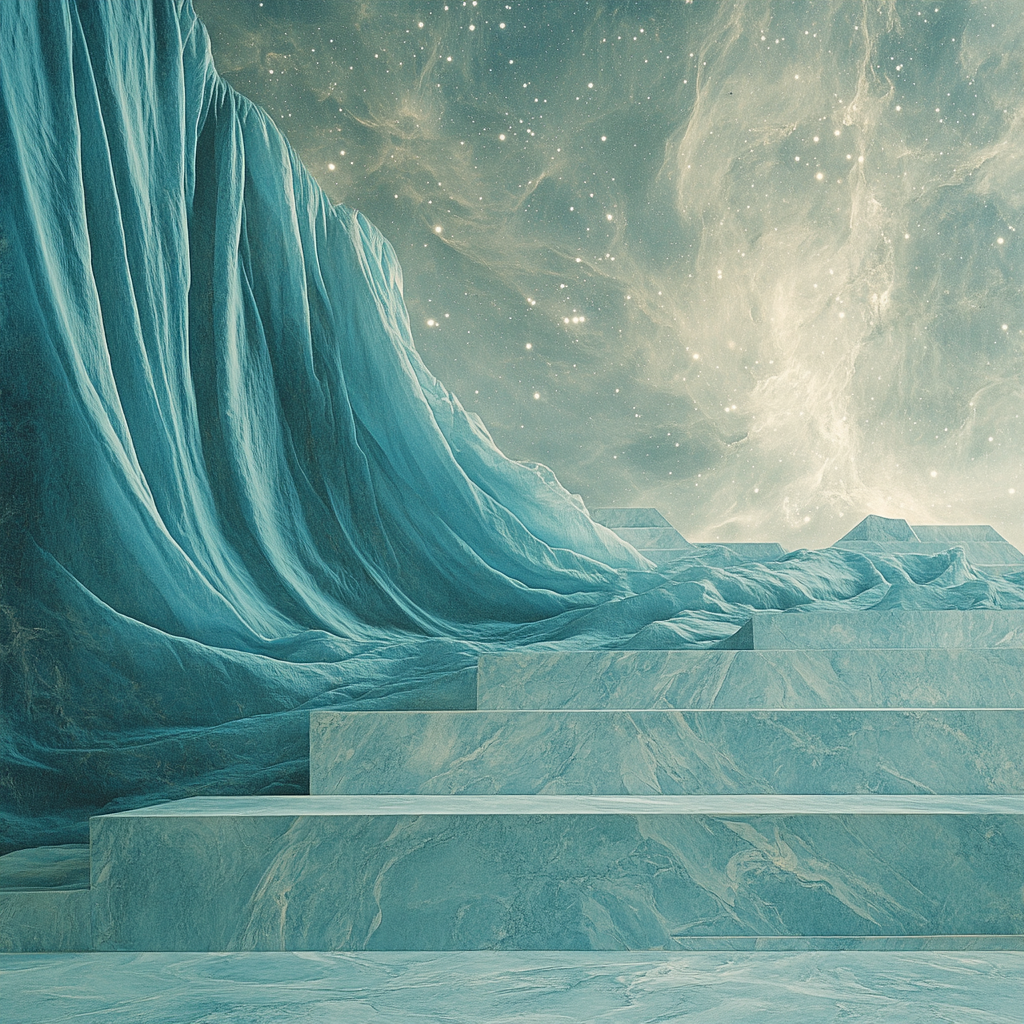 Michelangelo Inspired Polar Aurora Mantle paint by color