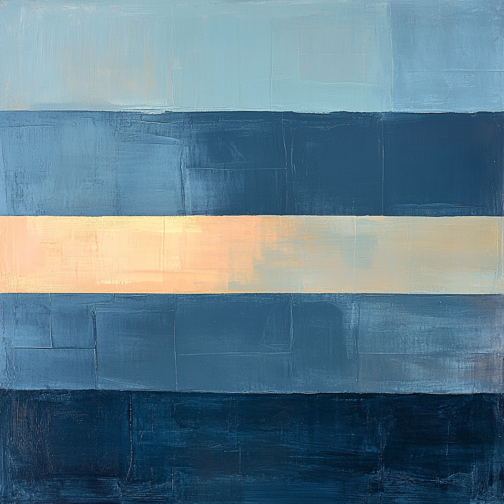 Mark Rothko Inspired Arctic Dawn Field paint by color