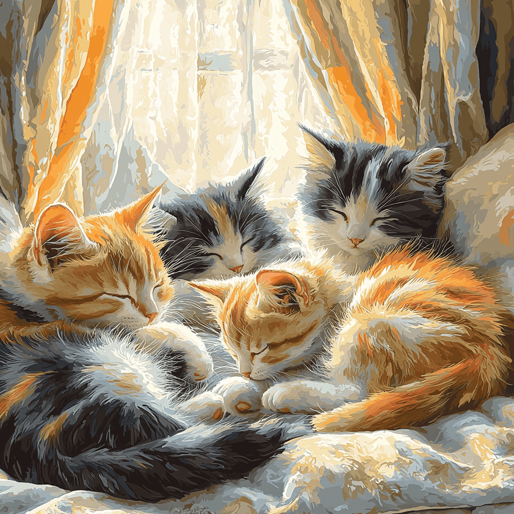 Henriette Ronner-Knip Inspired Feline Companions Paint By Numbers Kits