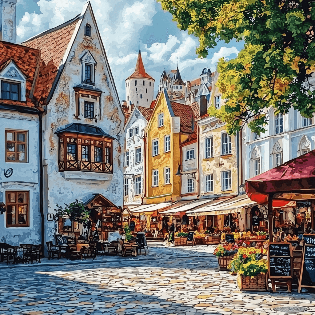 Old Town Of Tallinn - Estonia Paint By Number