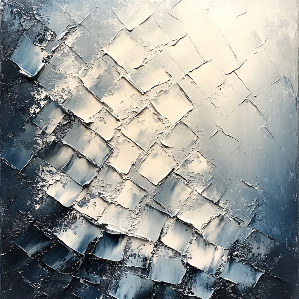 Jean-Paul Riopelle Inspired Arctic Shard Sky Number painting