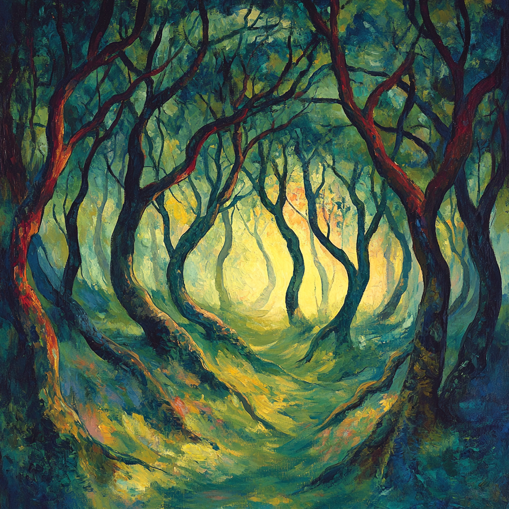 Edvard Munch Inspired Forest Of Tremors Paint by numbers kits