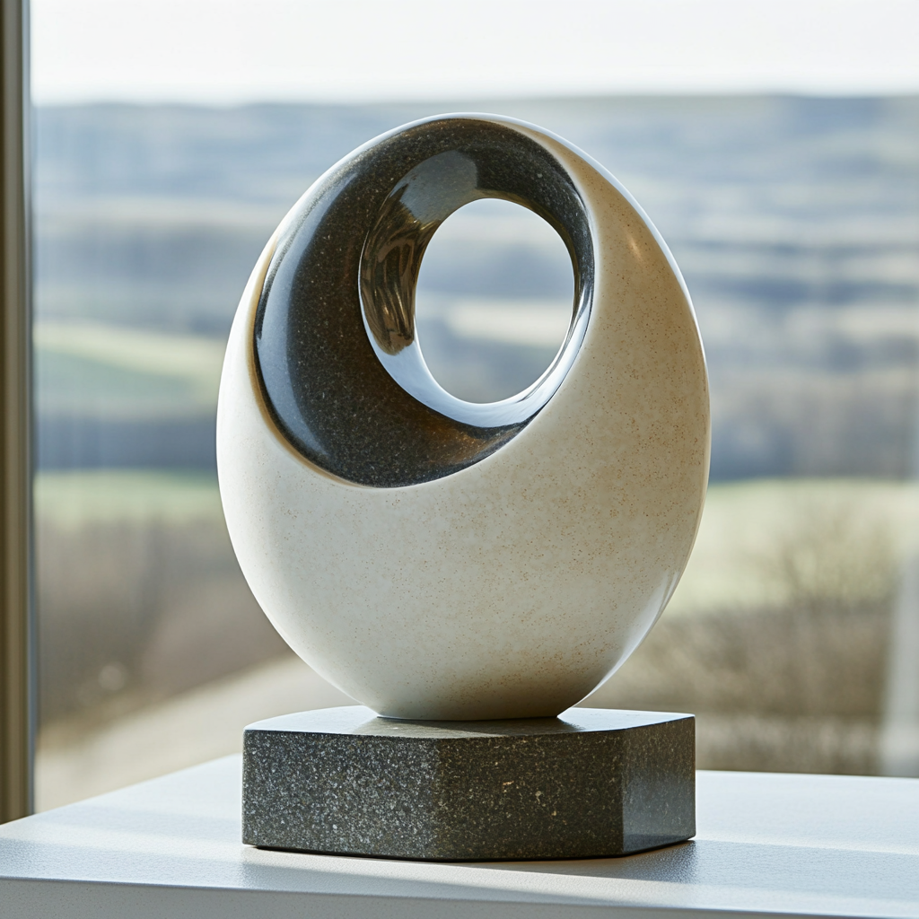 Barbara Hepworth Inspired Abstract Sculpture DIY paint by numbers