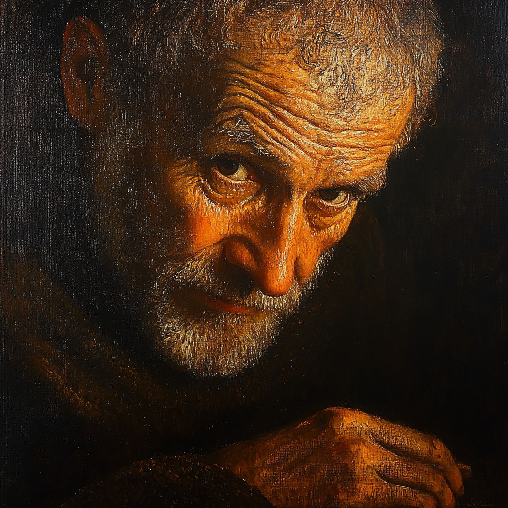 Rembrandt Inspired Portrait Of A Scholar paint by color