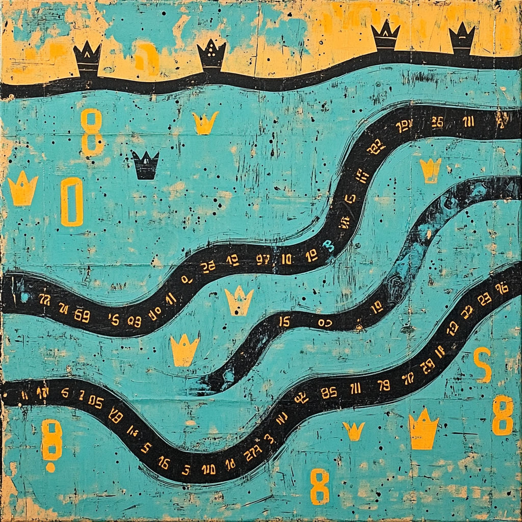 Jean-Michel Basquiat Inspired River Of Signs DIY paint by numbers
