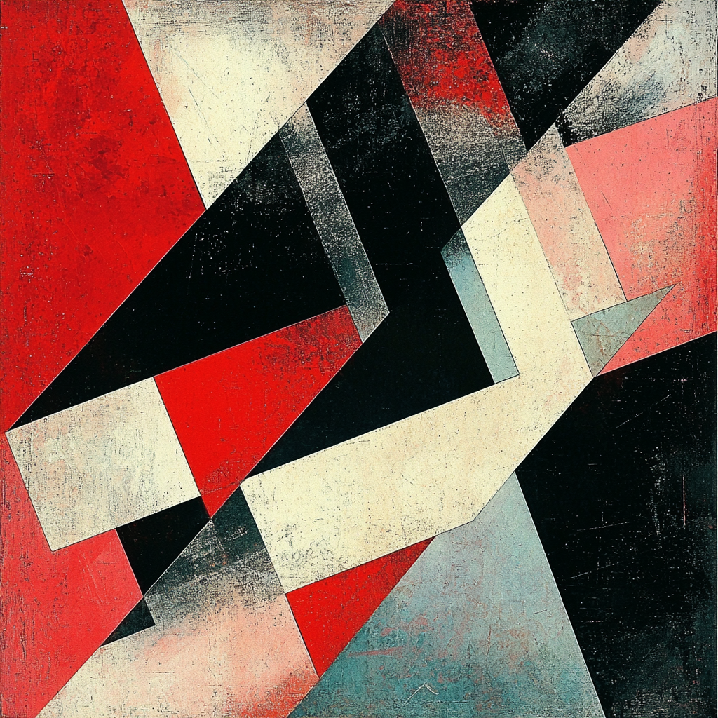 Kazimir Malevich Inspired Dynamic Composition Numbered Painting Kits