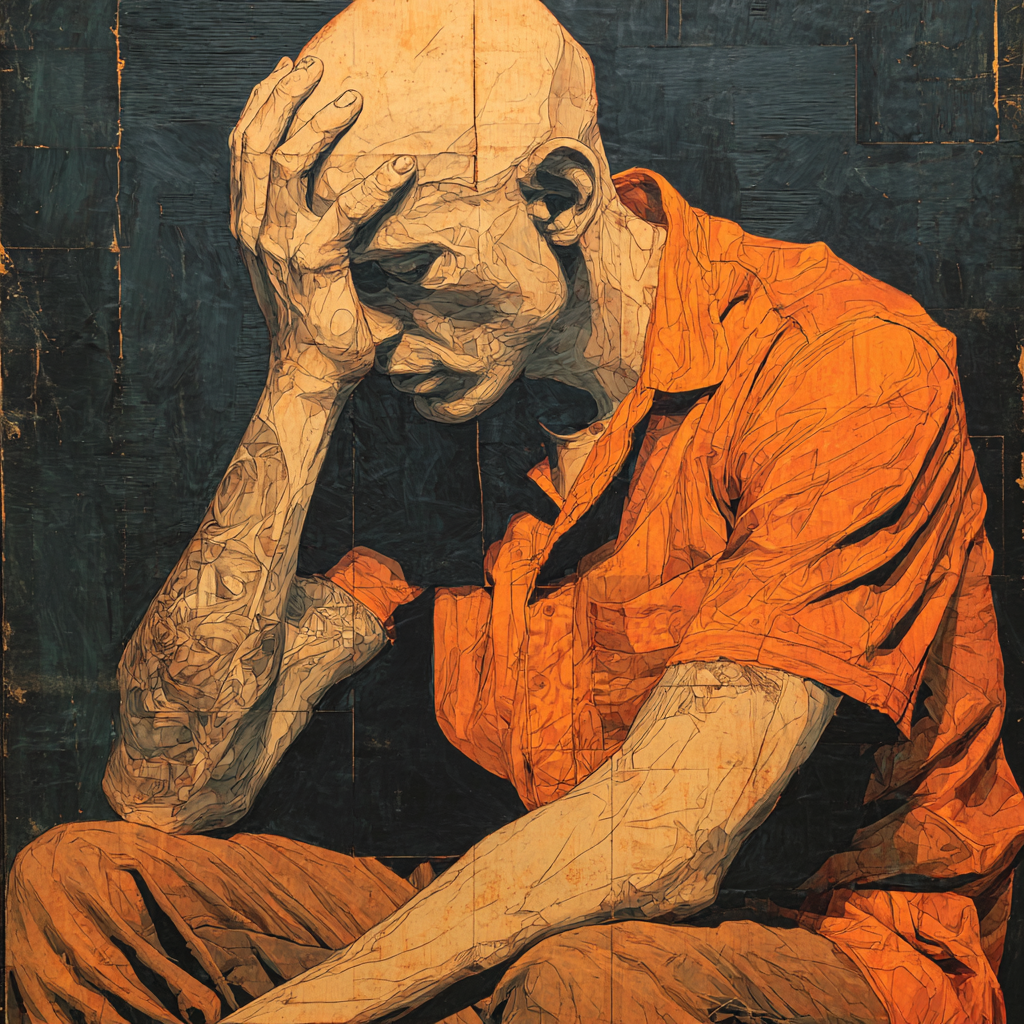 Egon Schiele Inspired Contorted Figure paint by numbers