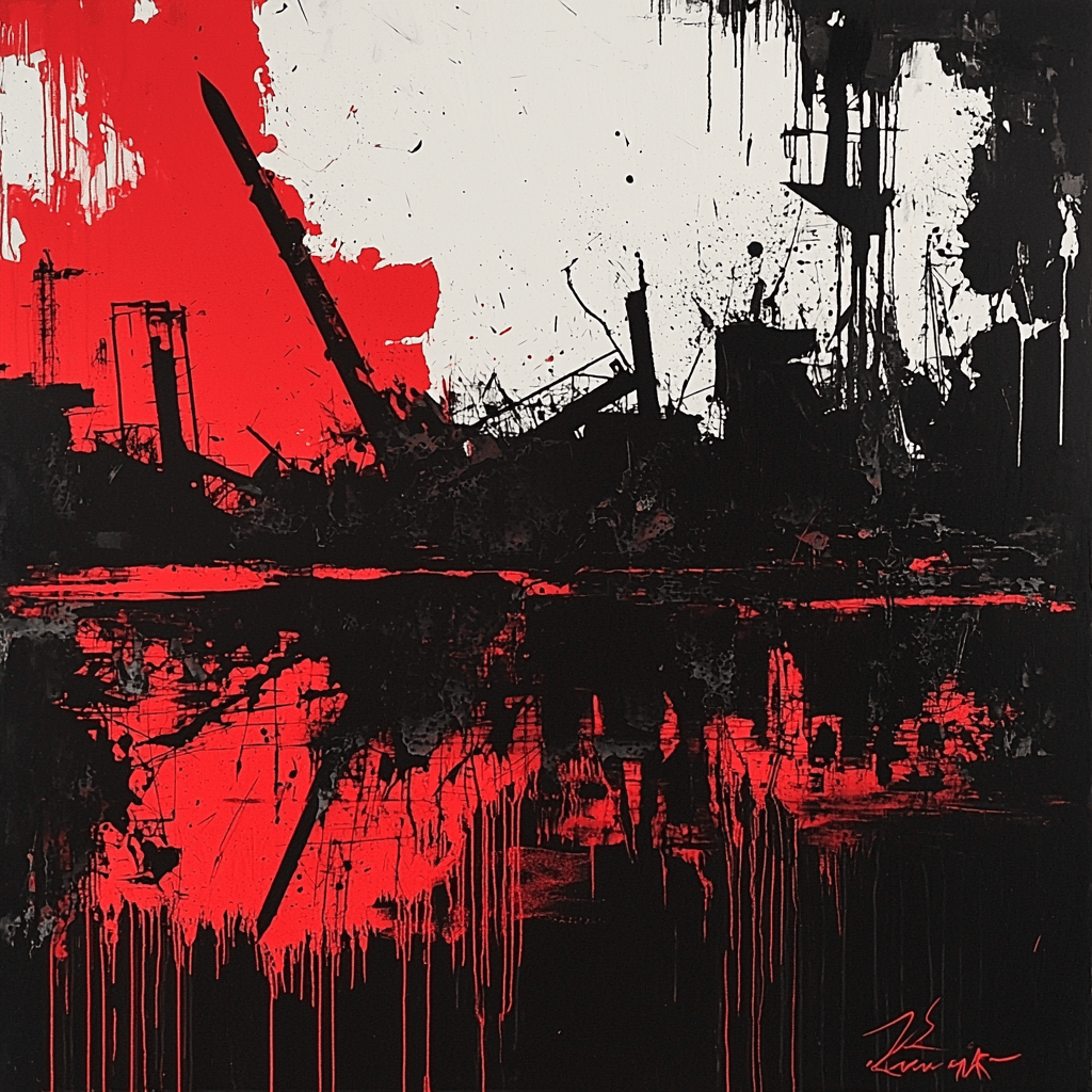 Banksy Inspired War Torn Landscapes Paint By Color