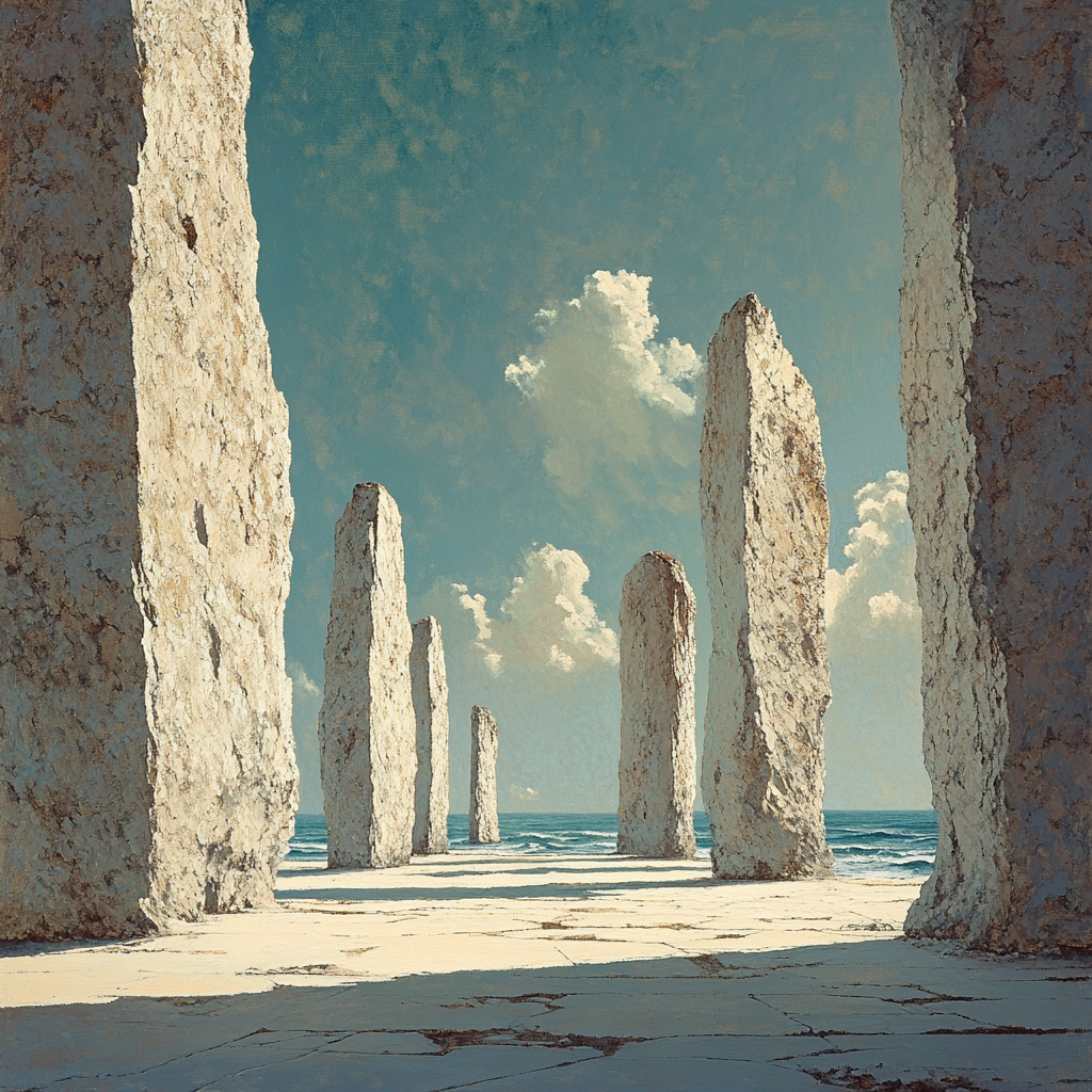 Michelangelo Inspired Tidal Pillars paint by color
