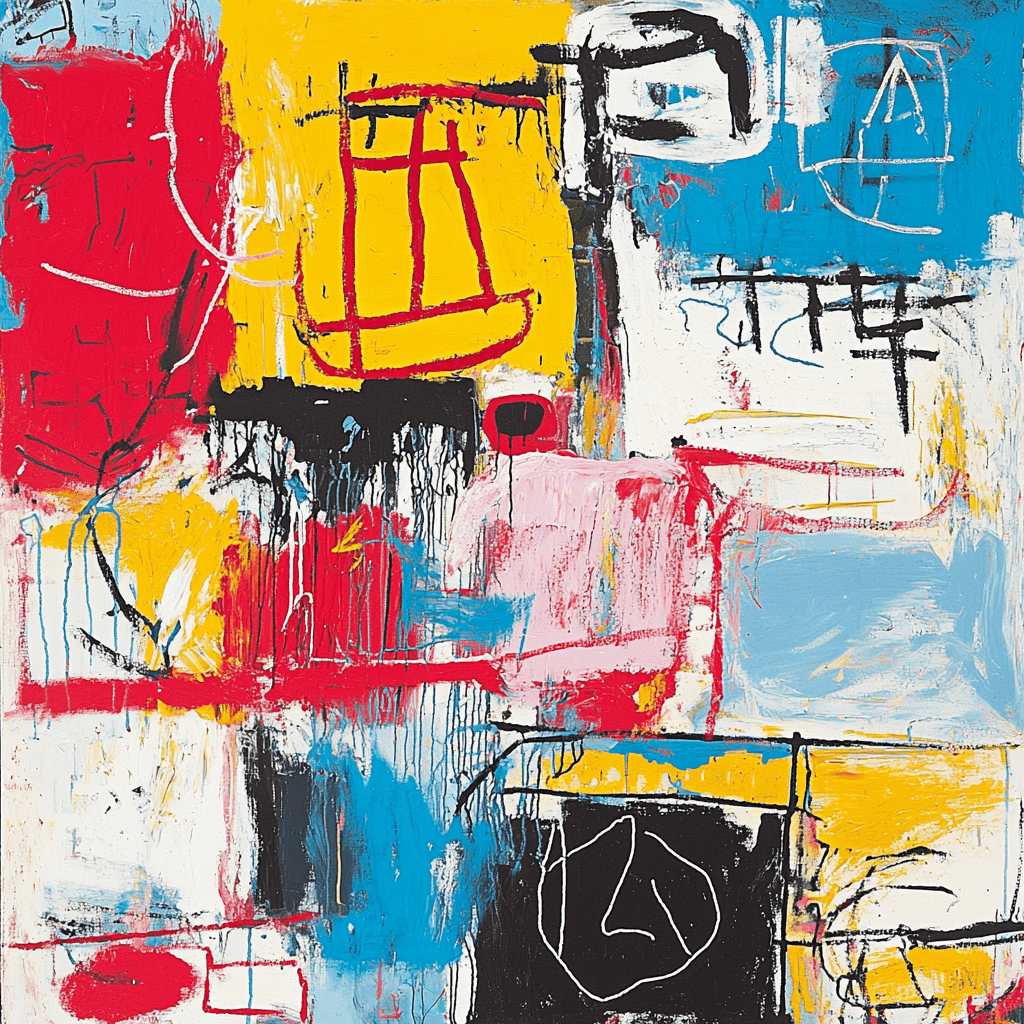 Jean-Michel Basquiat Inspired Colorful Connections Paint By Color