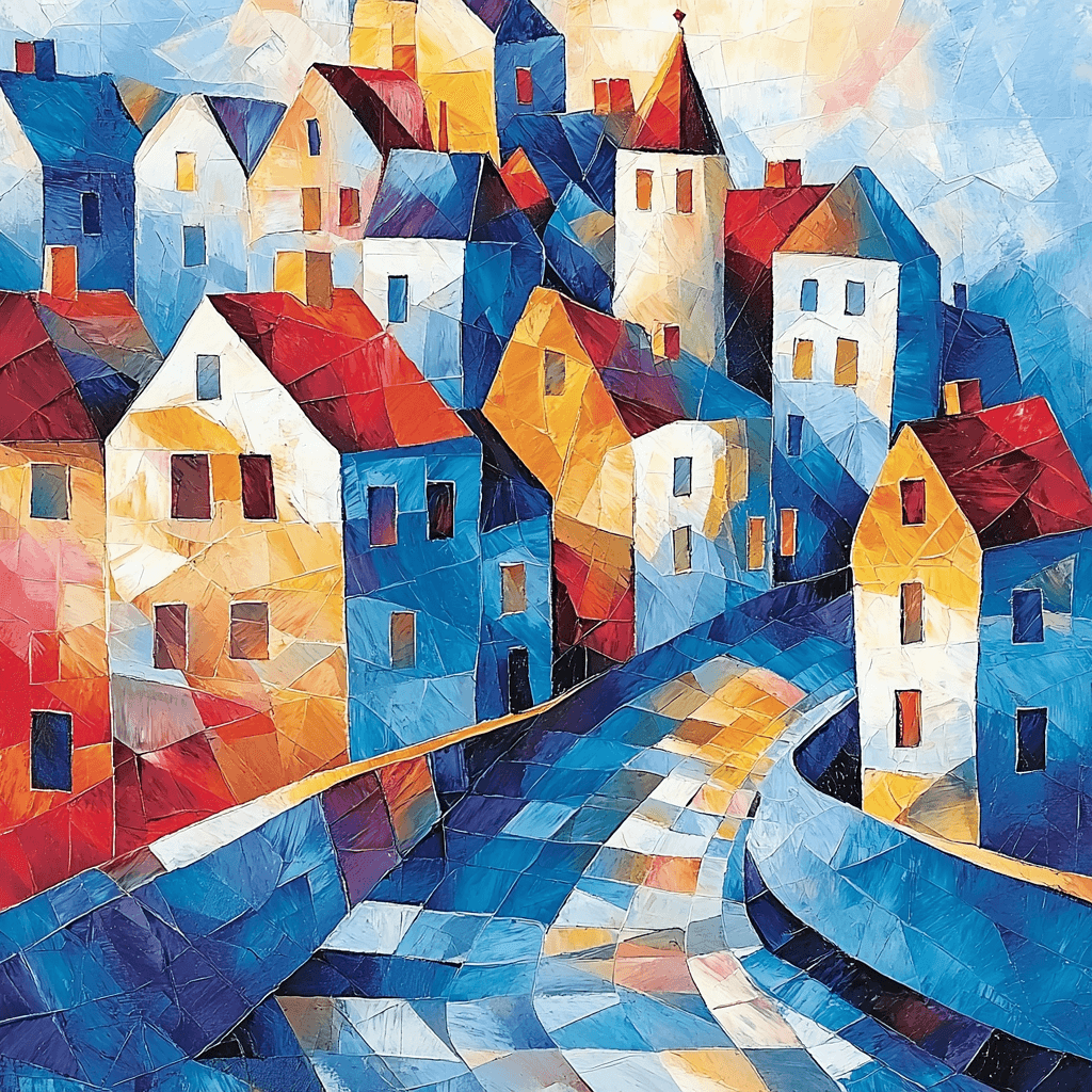 Pablo Picasso Inspired Cubist Cityscape Adventure DIY Paint By Numbers