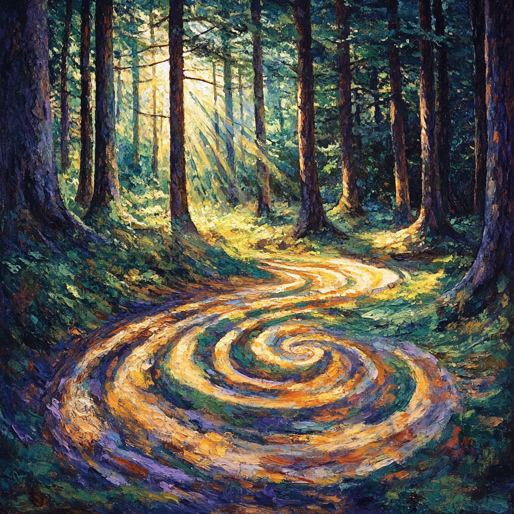 Emily Carr Inspired Mystical Forest Clearing Paint by numbers art