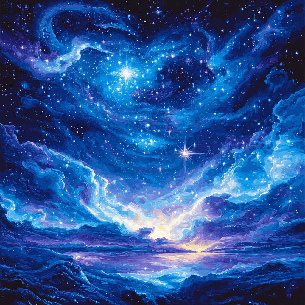 Leonardo Da Vinci Inspired Echoes Of Celestial Whispers Paint By Color