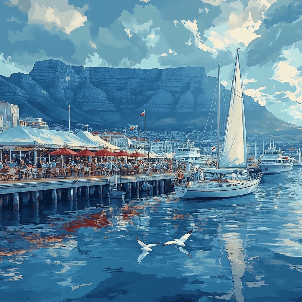 Cape Town Waterfront From The V A Basin South Africa Paint by numbers kits