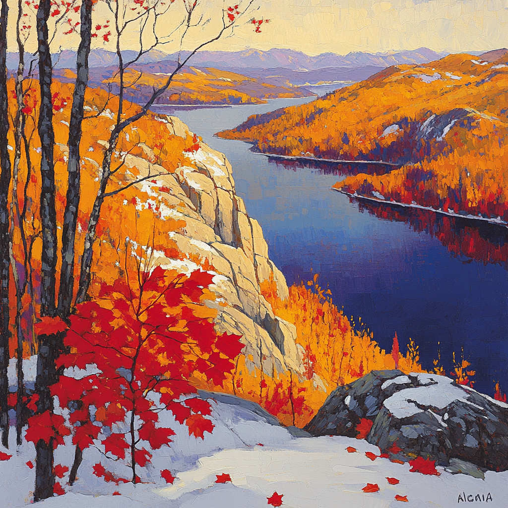 A.Y. Jackson Inspired Autumn Algoma Ridges paint by number