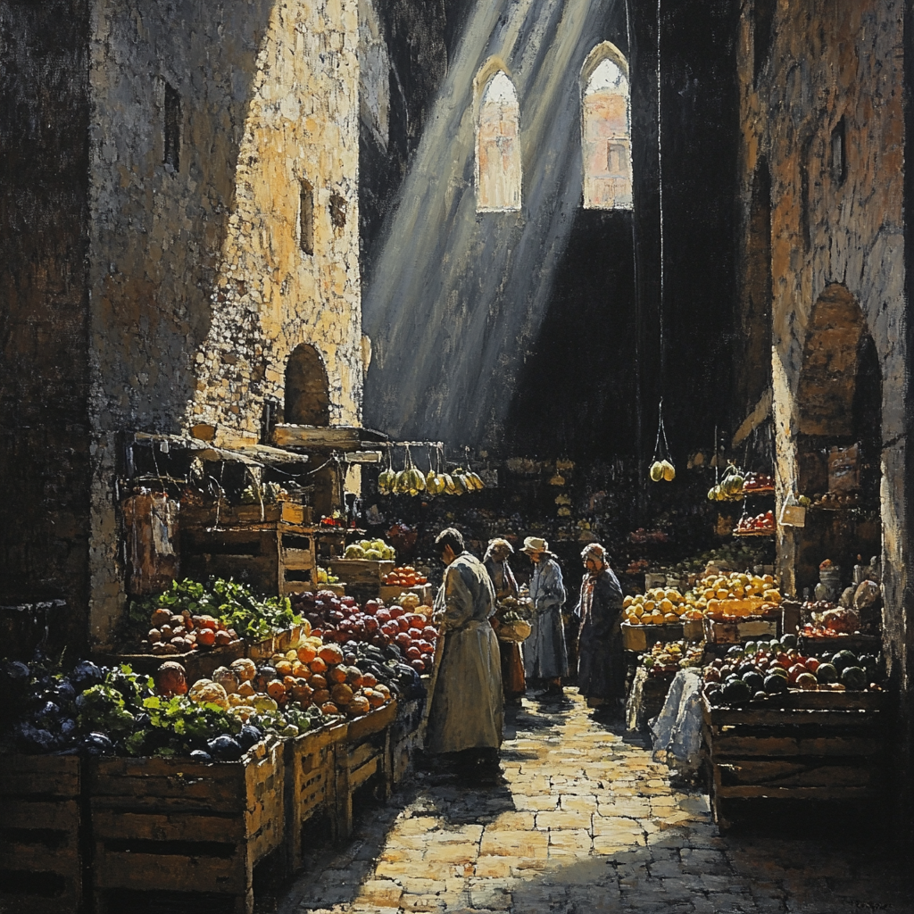 Caravaggio Inspired Dramatic Market Paint by numbers kits