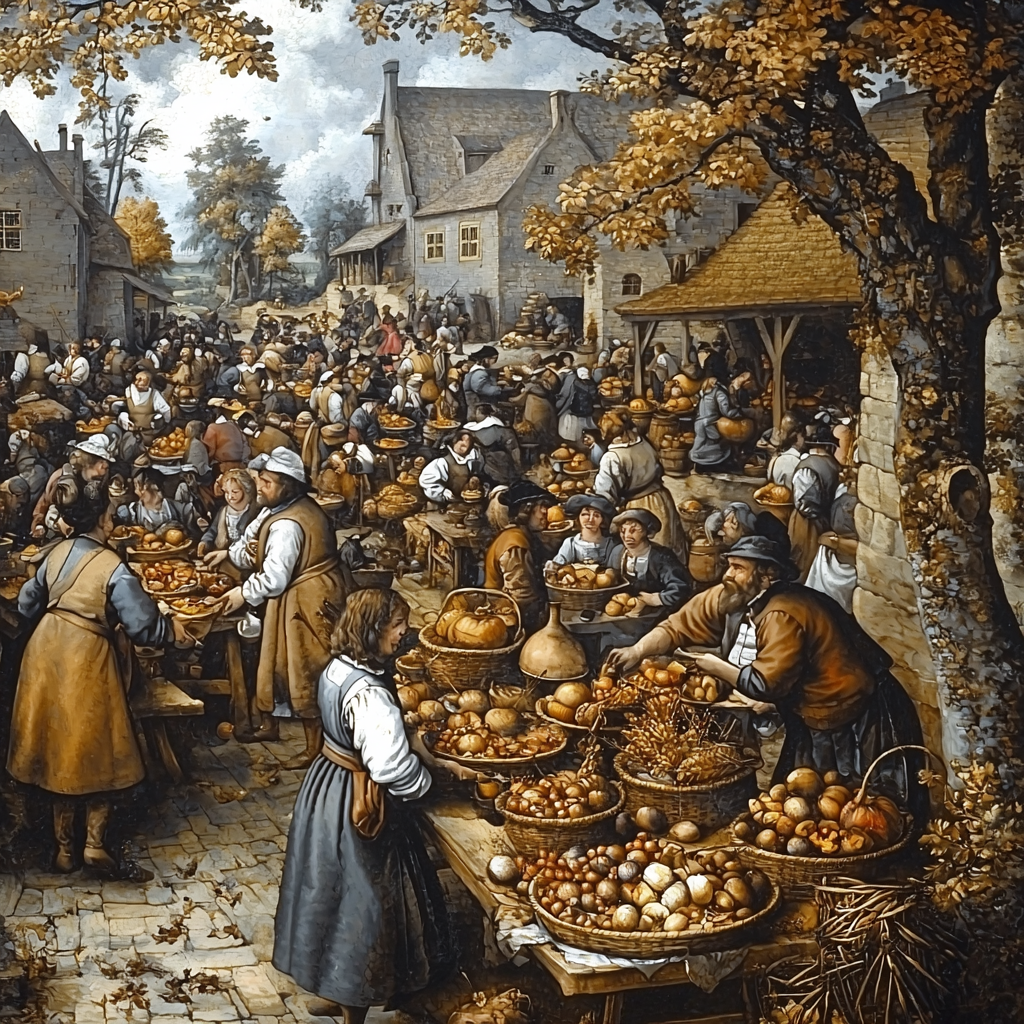 Pieter Bruegel The Elder Inspired Festive Harvest Feast Painting By Numbers Kit