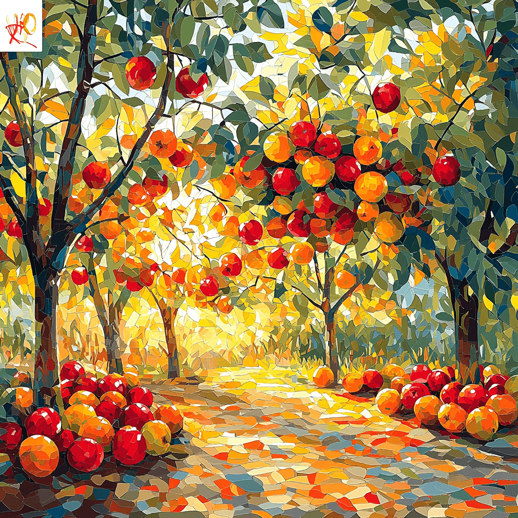 Paul Cézanne Inspired Vibrant Orchard Paint By Number