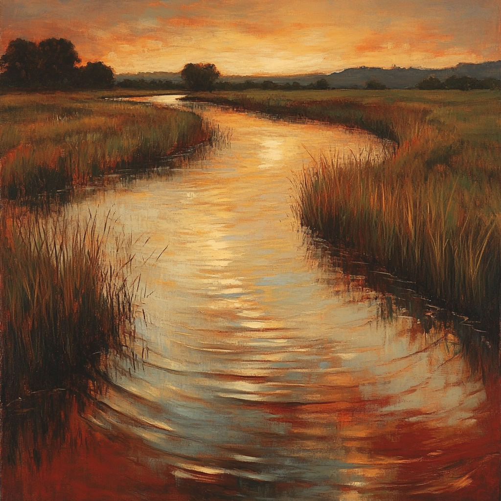 Nandalal Bose Inspired River Song At Dusk painting number kit