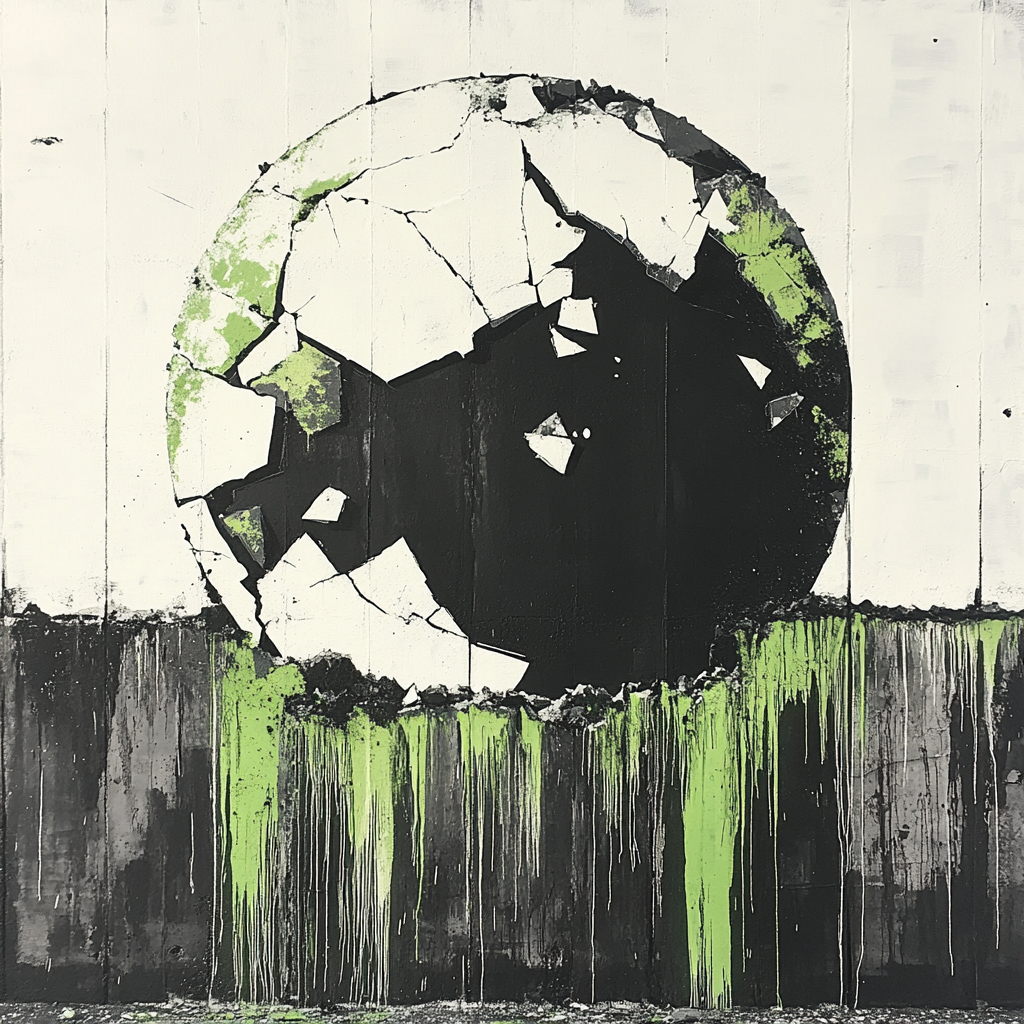 Banksy Inspired Environmental Collapse DIY paint by numbers