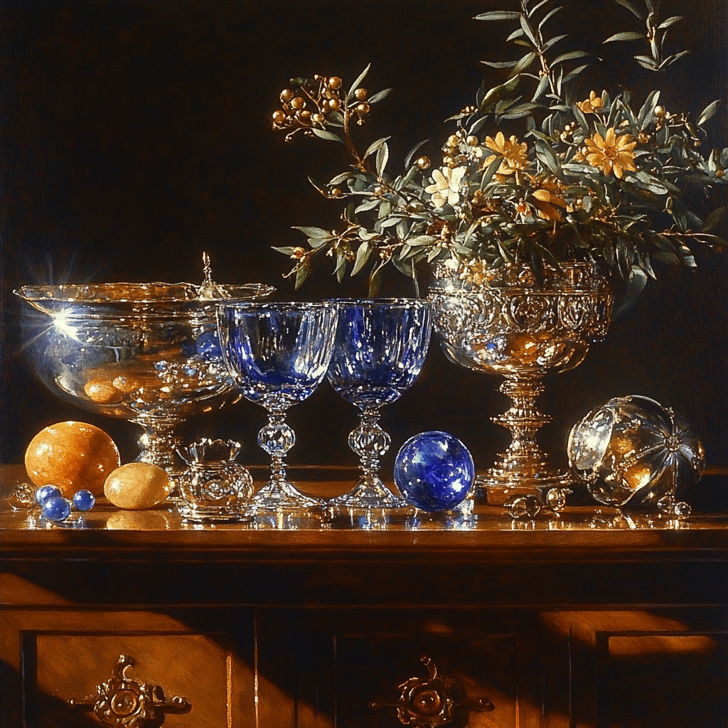 Jan Van Eyck Inspired Opulent Still Life Numbered painting kits