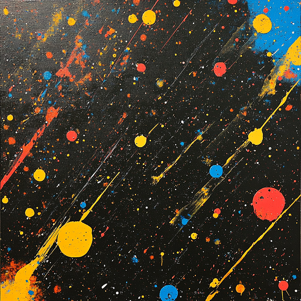 Jackson Pollock Inspired Cosmic Drip DIY paint by numbers