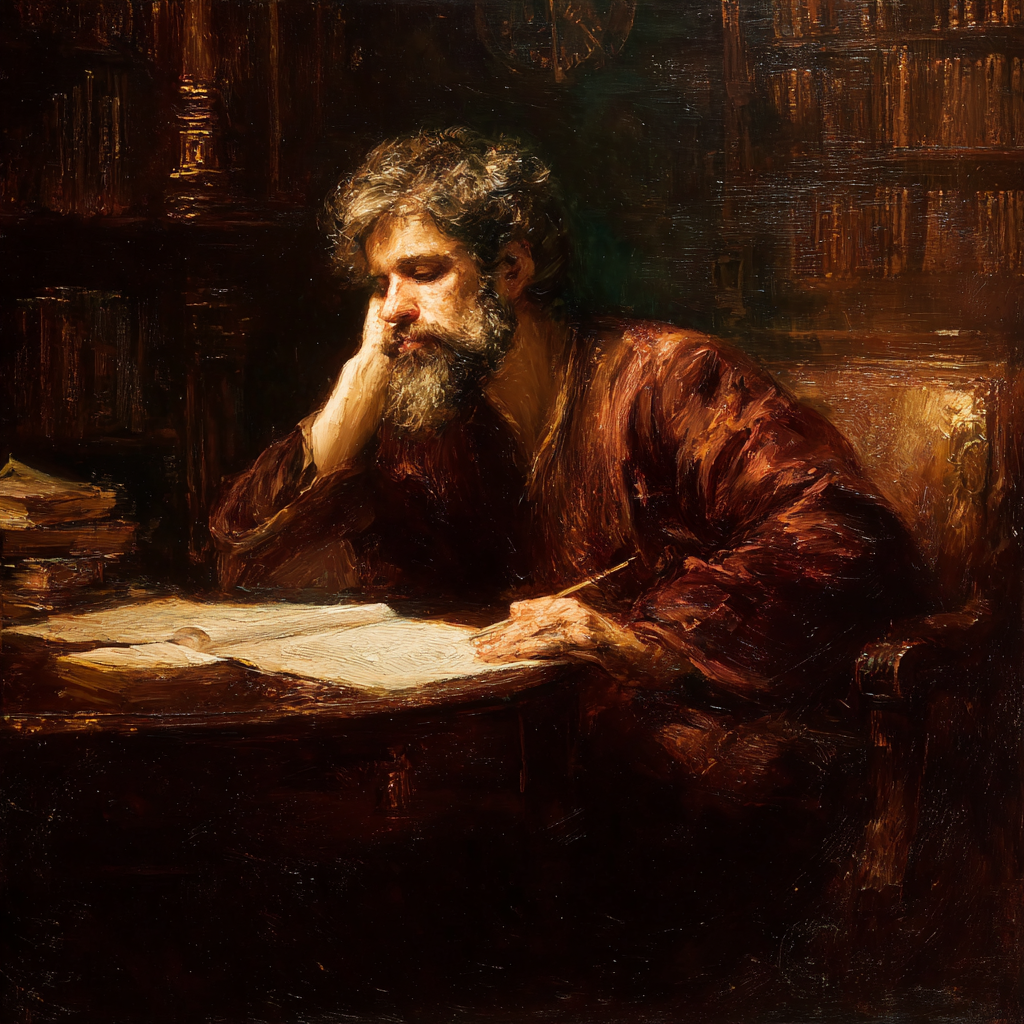 Rembrandt Inspired Intimate Library Portrait DIY paint by numbers