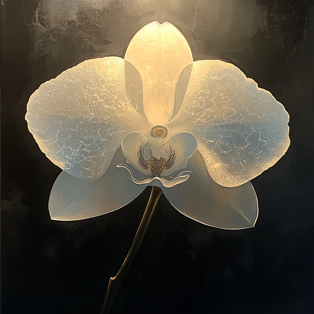 Caravaggio Inspired Orchid Shadow Play paint by number
