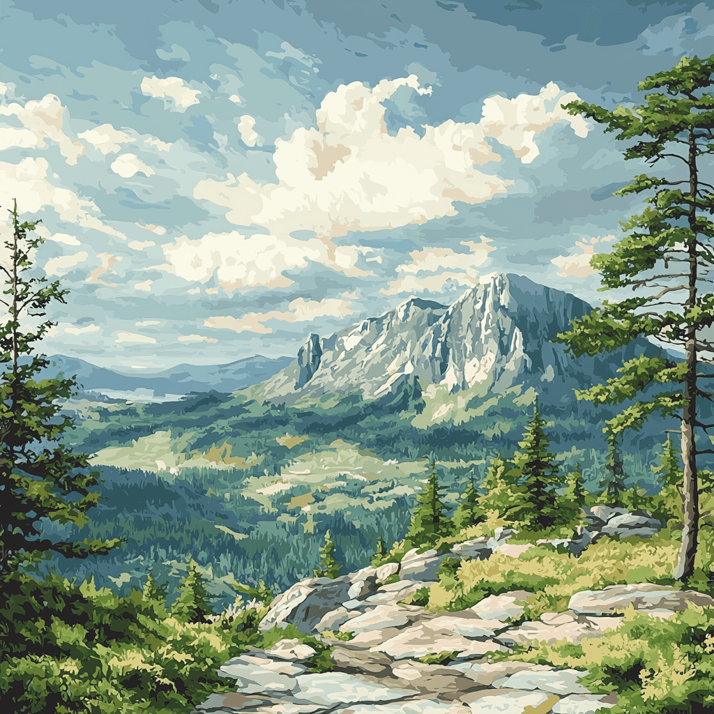 Thomas Cole Inspired Majestic Horizons Number Painting