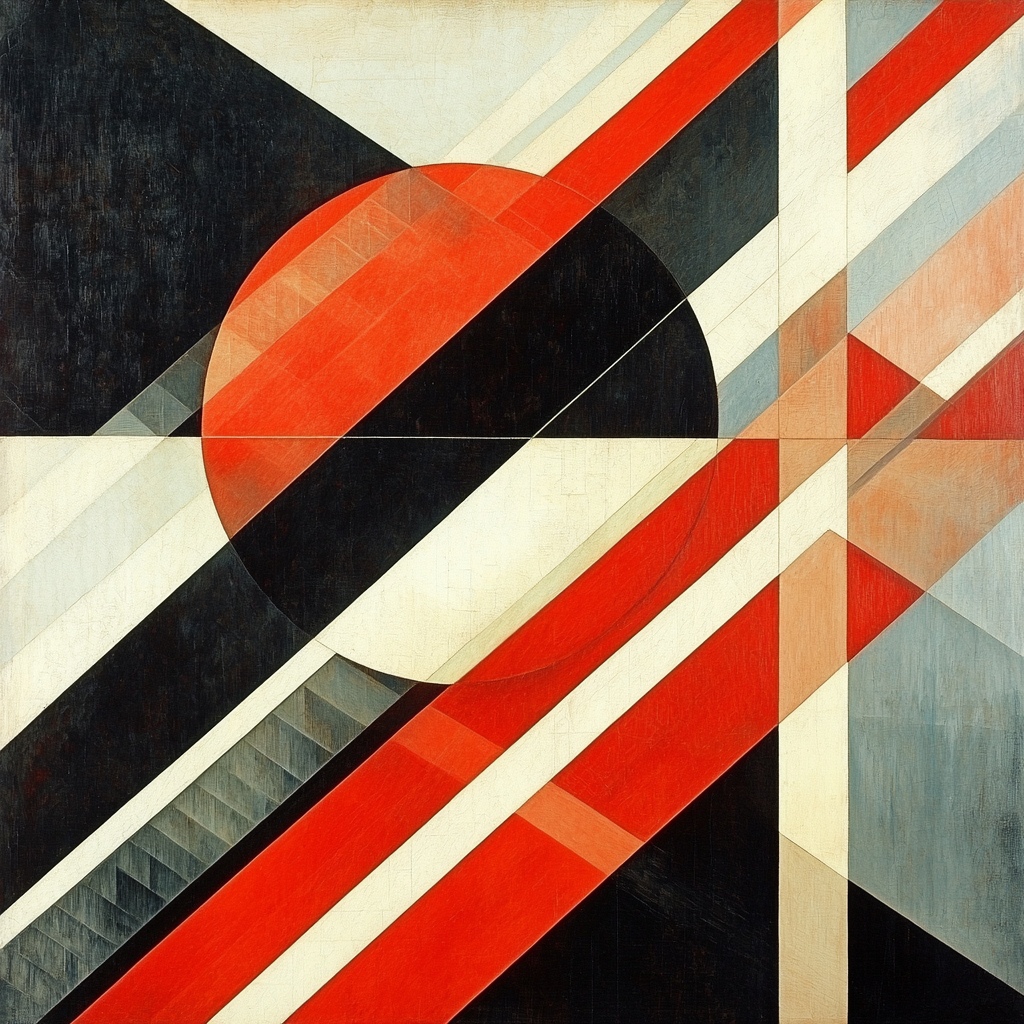 Kazimir Malevich Inspired Dynamic Intersection Numbered Painting Kits