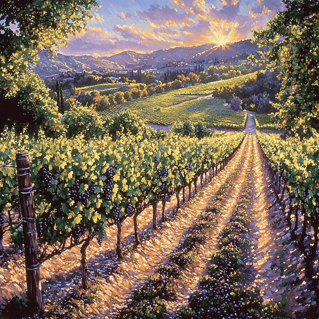 Pierre-Auguste Renoir Inspired Lush Vineyard Retreat Number Painting