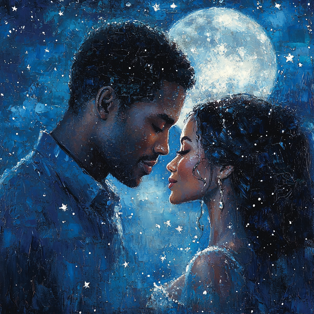 Kisses Under The Moonlight Paint By Numbers Kits