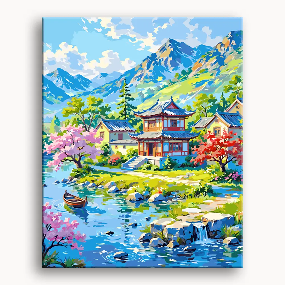 Happy Painting Exclusive DIY Paint by Number Kit Stress Relief Relaxation Toys Beginner Painting Kits Handicrafts with Lions Flowers & Birds Designs