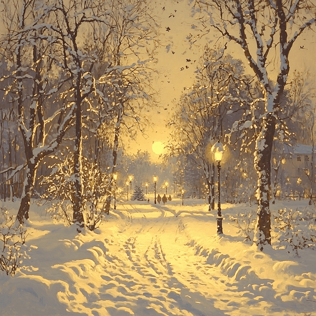 Ivan Aivazovsky Inspired Winter's Glow Paint By Numbers Art