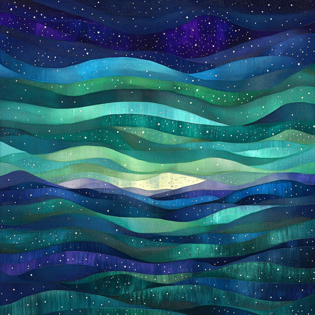 Georges Seurat Inspired Aurora Mosaic paint by number