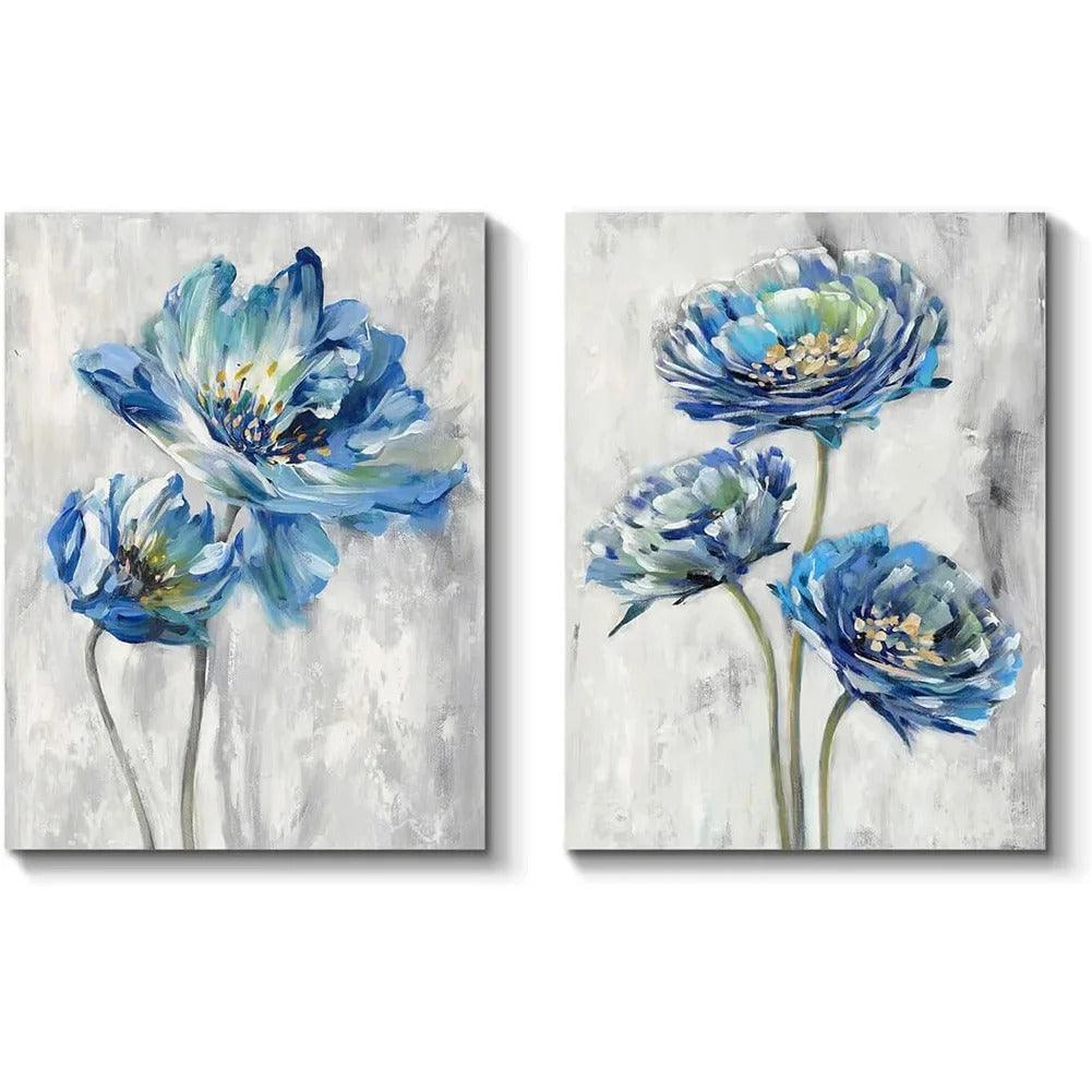 2 Piece Flower Paint By Numbers Kit - Artistry Rack