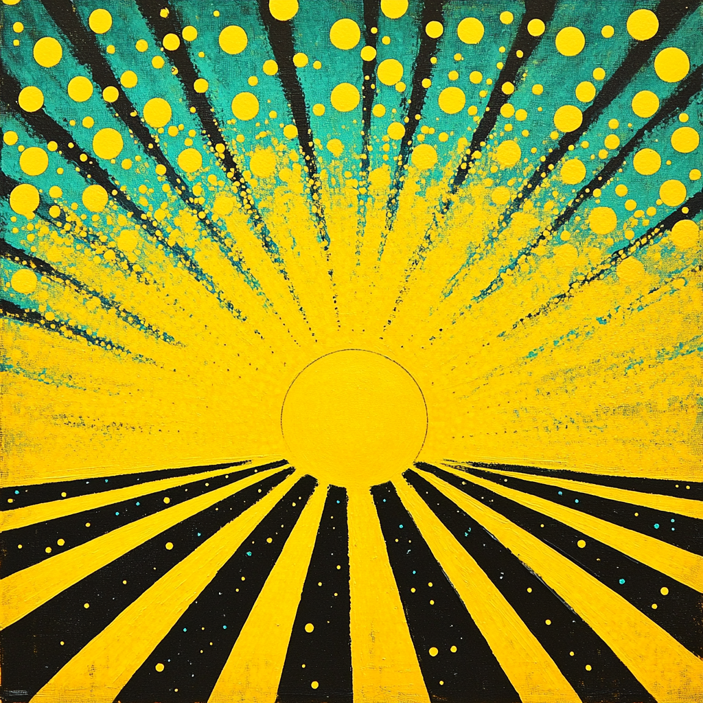 Yayoi Kusama Inspired Solar Dot Constellation paint by numbers