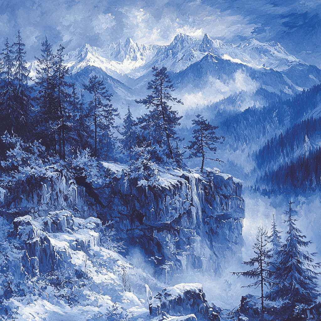 Caspar David Friedrich Inspired Sublime Alpine Serenity Painting By Numbers Kit