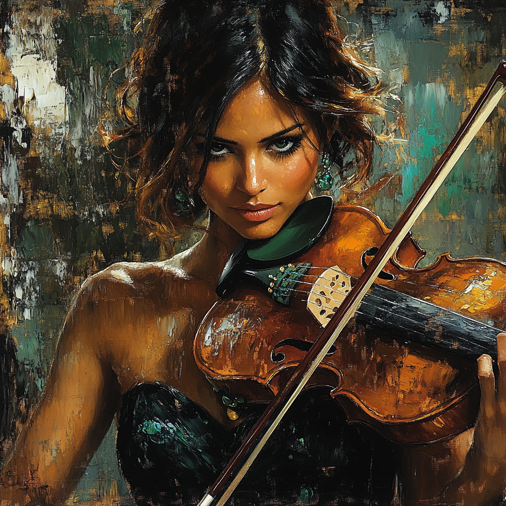 John Singer Sargent Inspired Violinist Numbered painting kits