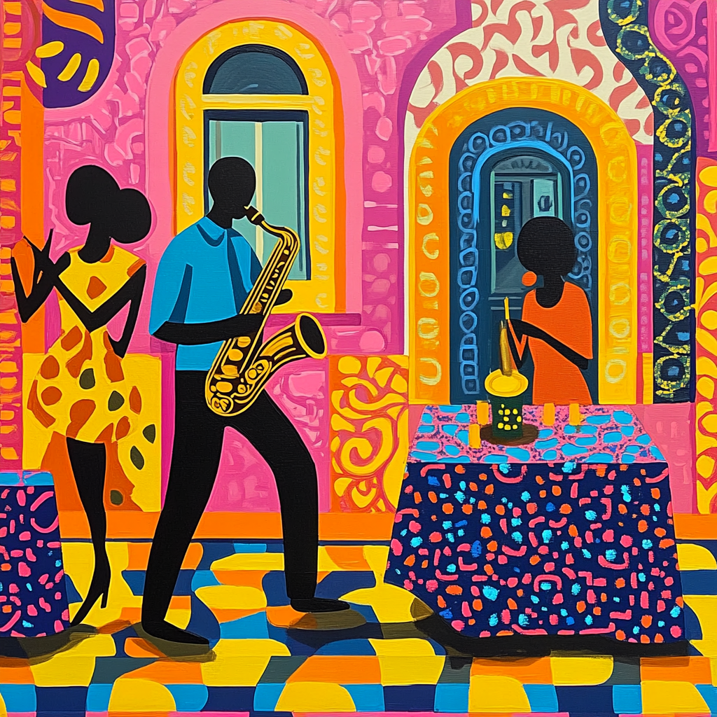 Henri Matisse Inspired Jazz Cafe paint by numbers