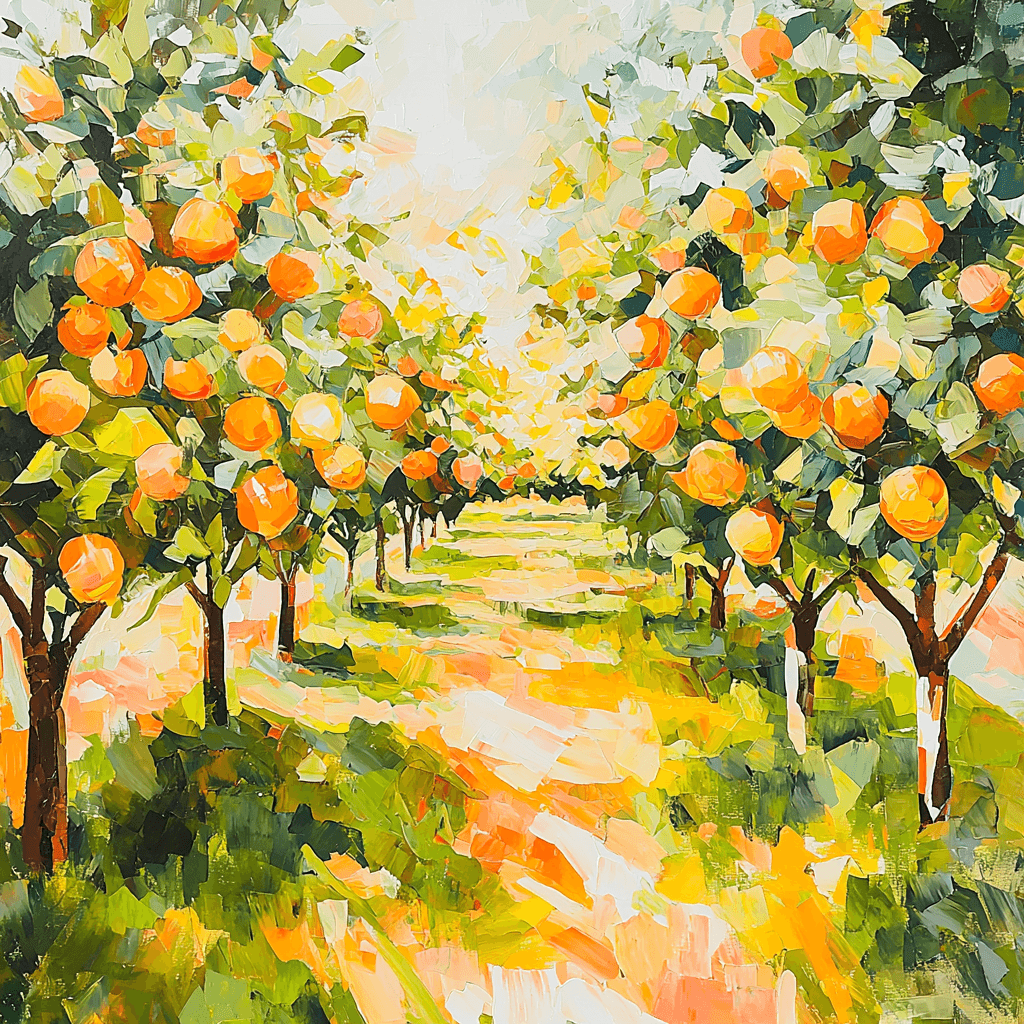 Paul Cézanne Inspired Luminous Orchard Dreamscape Painting Number Kit