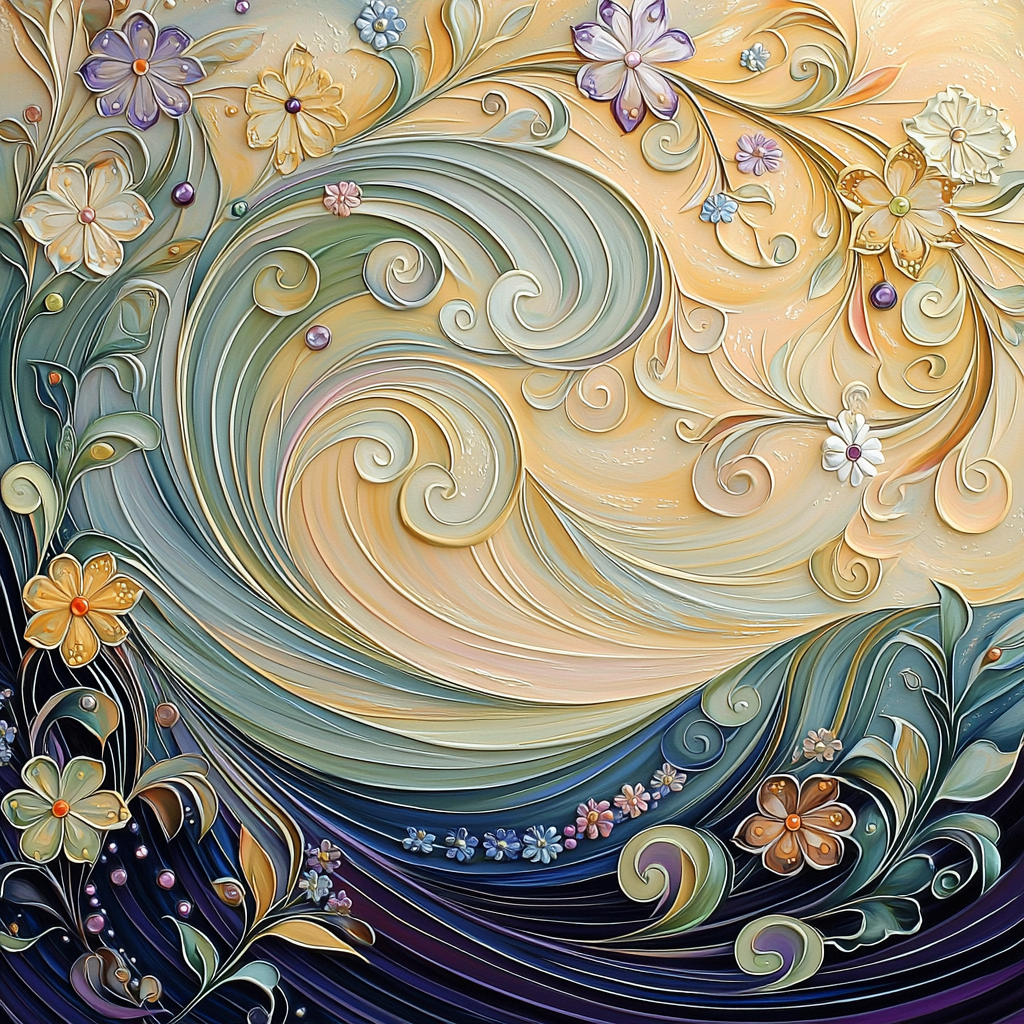 Alphonse Mucha Inspired Waves Of Whimsy Painting By Numbers Kit