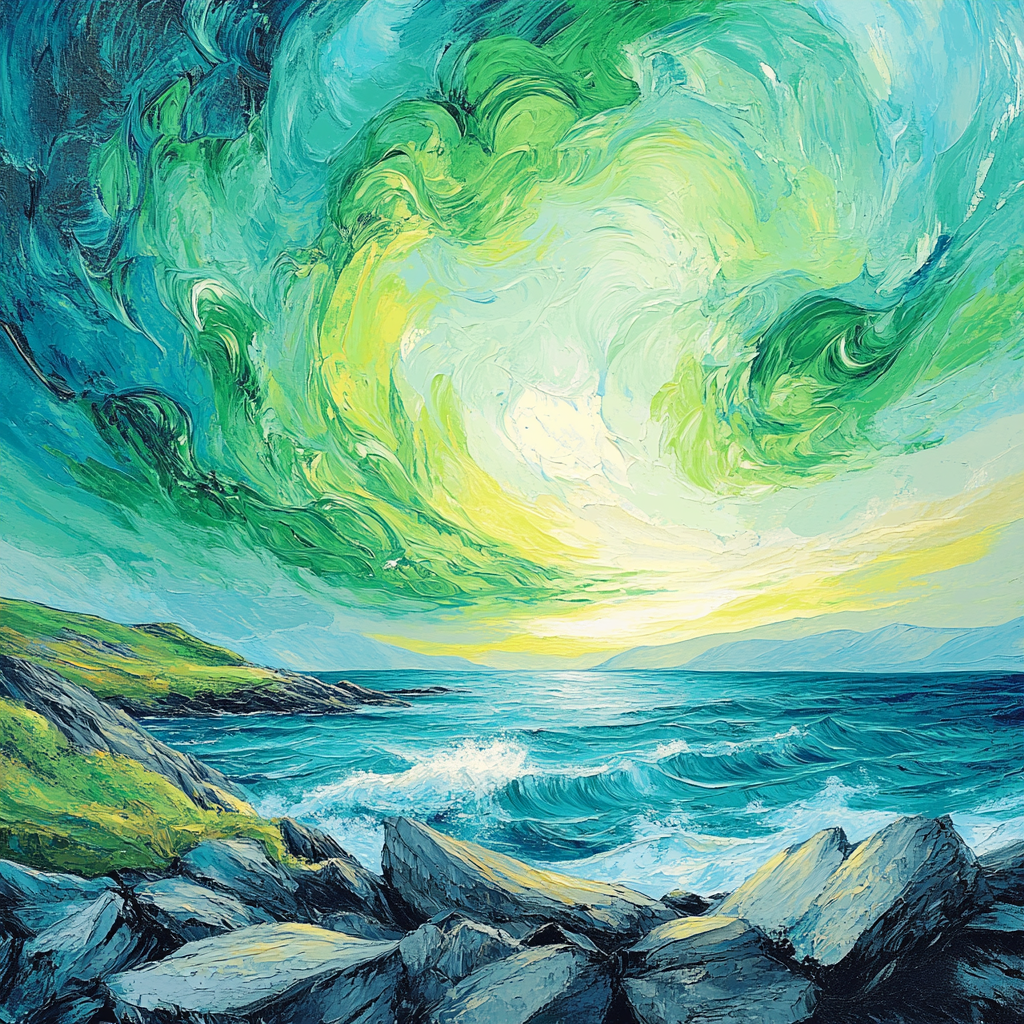 Edvard Munch Inspired Fjord With Pulsating Sky Painting by numbers kit