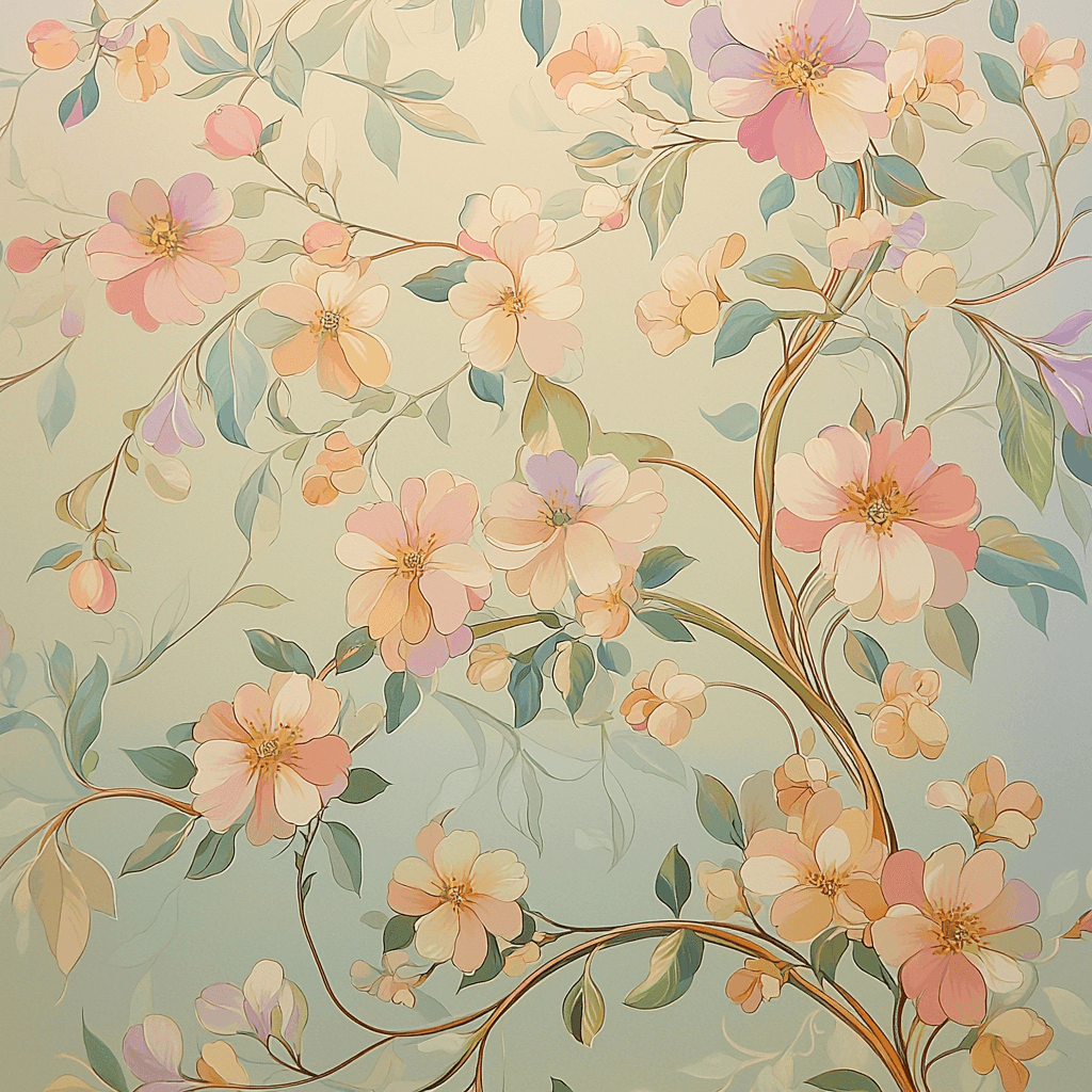 Alphonse Mucha Inspired Wonders Of Spring Paint By Color