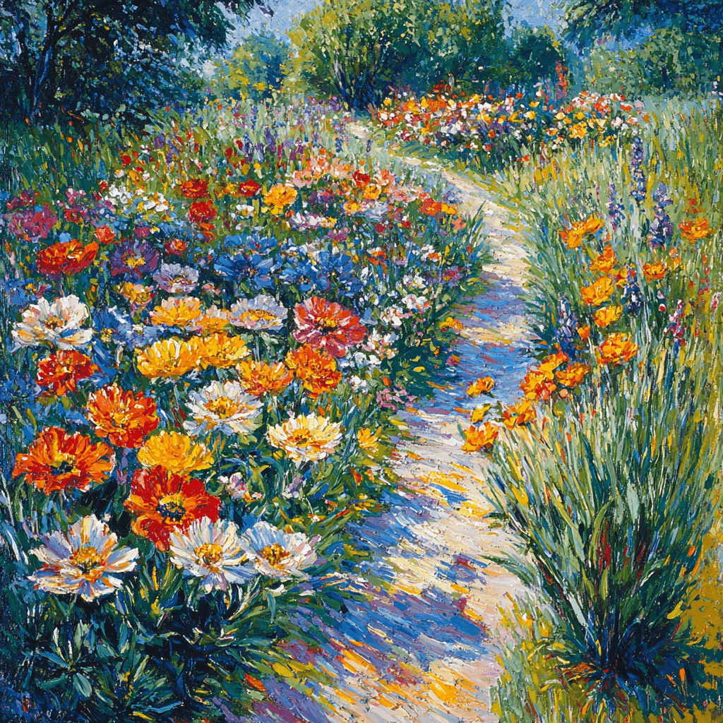 Berthe Morisot Inspired Impressionist Flower Garden Numbered Painting Kits