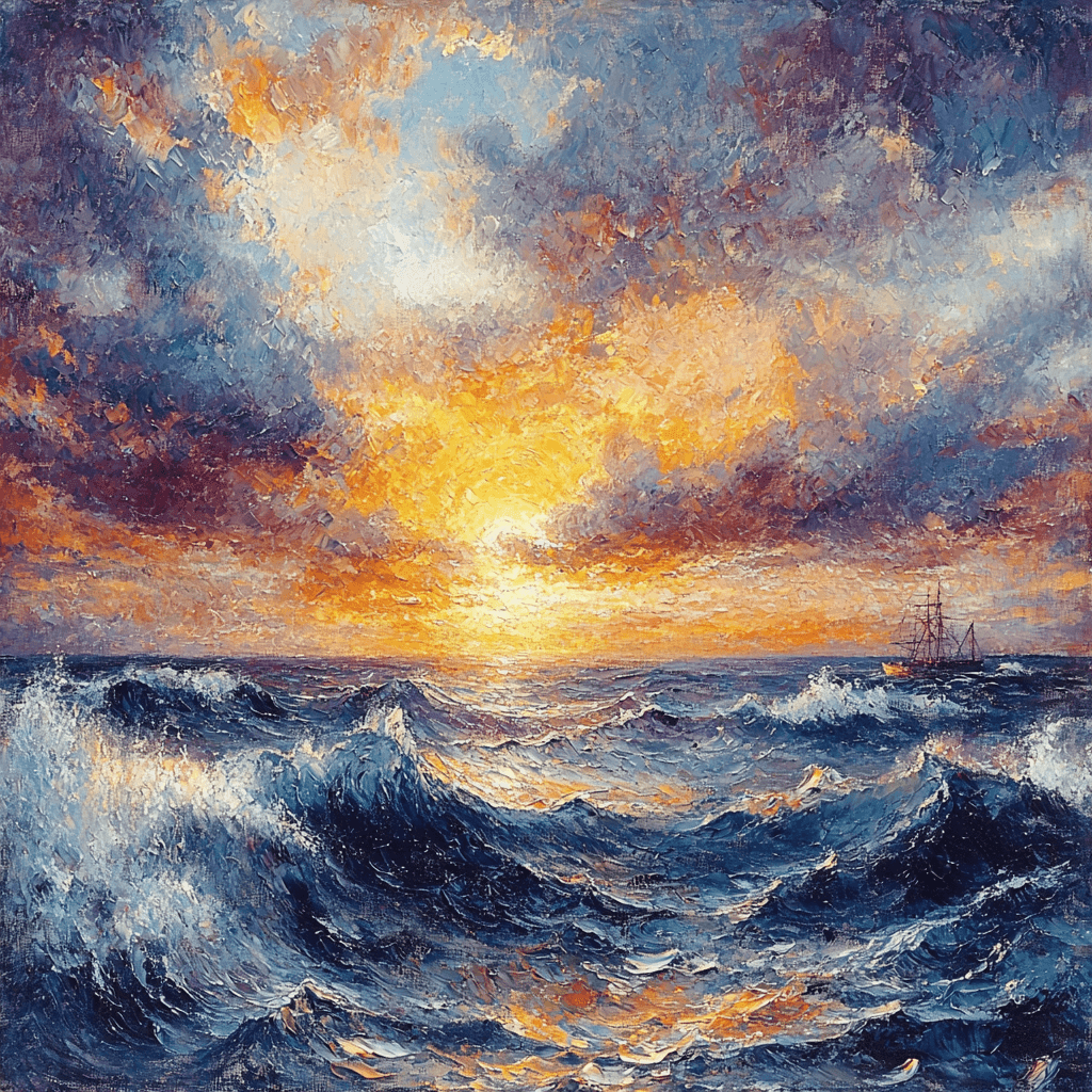 J.M.W. Turner Inspired Melancholic Waves Paint By Numbers Art